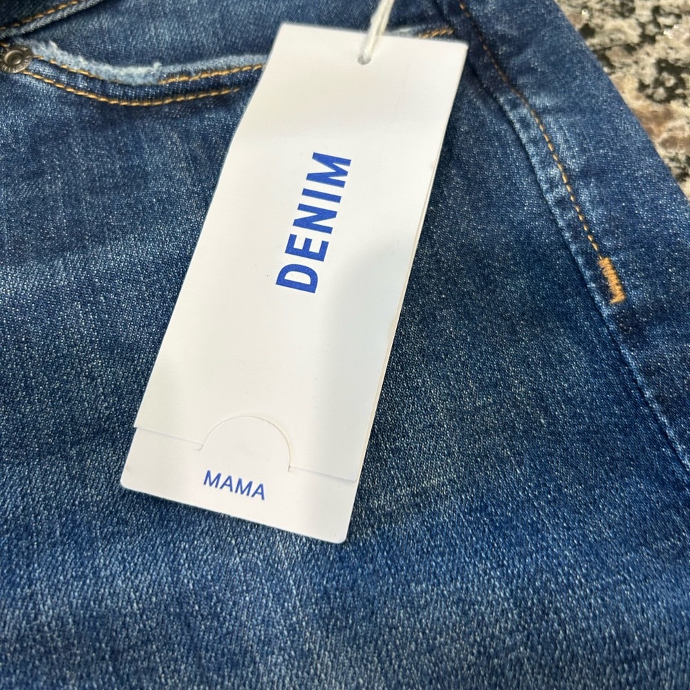 Mama Maternite New Maternity Blue Jean Shorts - Picture 4 of 5